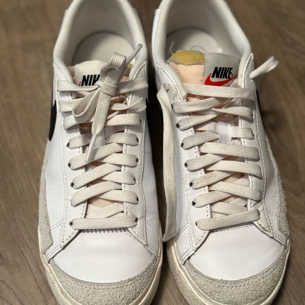Nike White and Gray Women's Sneakers